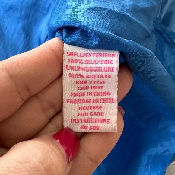 Betsey Johnson Ombré Blue Silk Strapless Mermaid Halter Maxi Dress - Picture 3 of 7